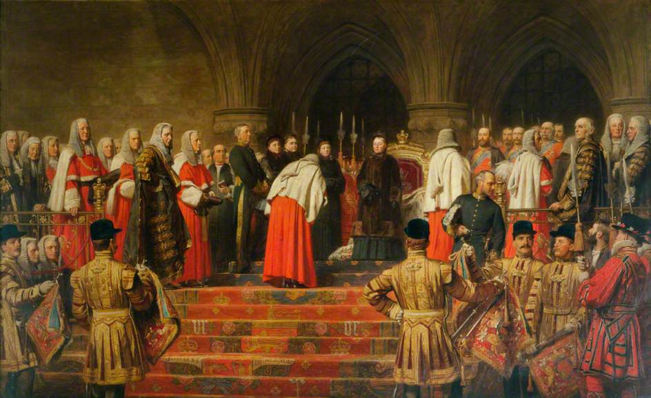 Wells, Henry Tanworth, 1828-1903; Queen Victoria Opening of the Royal Courts of Justice, 1882